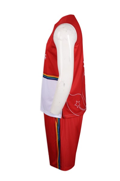 WTV163 Customized Contrast Sports Set Hong Kong Representative Sweatshirts Sweaters Sportswear Manufacturers side view